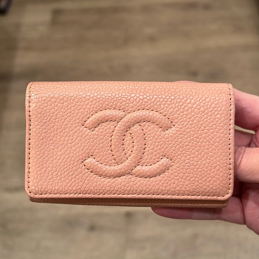 Chanel Timeless 6 Key Holder Key Case Pink Caviar Leather